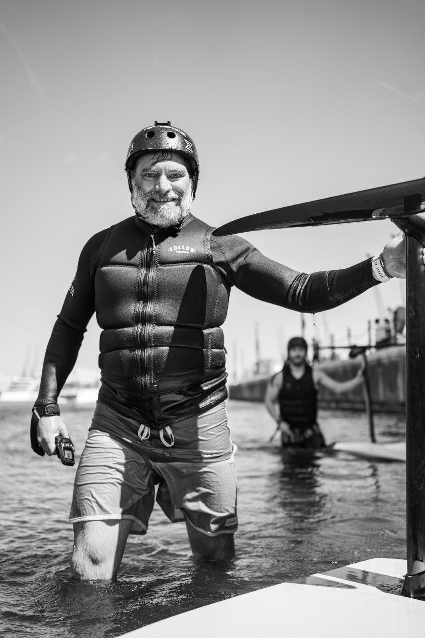 Paul Gomes on a paddleboard